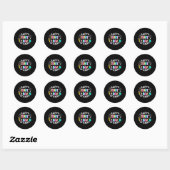 Sticker Rond Premier Jour De L'Enseignant À L'École (Feuille)