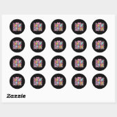 Sticker Rond Premier jour de maternelle floral pour enseignant (Feuille)