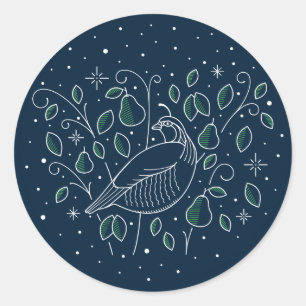 Sticker Rond PREMIER JOUR de NOËL/d'autocollants de Noël