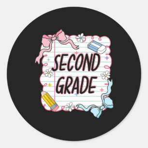 Sticker Rond Premier Jour D'École Fillette Coquette5