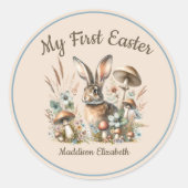 Sticker Rond Premier lapin Jack de Pâques (Devant)
