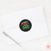 Sticker Rond Premier Noël Comme Papa Noël Éclairage Nouveau Pèr (Enveloppe)