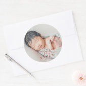 Sticker Rond Premier Noël de bébé (Enveloppe)