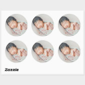 Sticker Rond Premier Noël de bébé (Feuille)