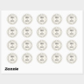 Sticker Rond Premier Noël de bébé empilé du Cercle classique (Feuille)