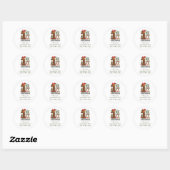 Sticker Rond Premier Noël Plaid Rustique (Feuille)