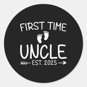 Sticker Rond Premier Oncle Est. fête des pères Ba 2025