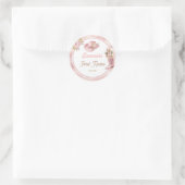 Sticker Rond Premier Rodéo Boho Rose 1er Anniversaire (Sac)