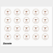 Sticker Rond Premier Rodeo Cow Southern Cowboy (Feuille)