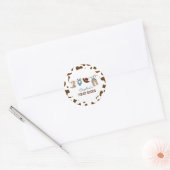 Sticker Rond Premier Rodeo Western Cowboy 1er anniversaire (Enveloppe)