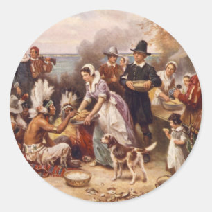 Sticker Rond Premier Thanksgiving