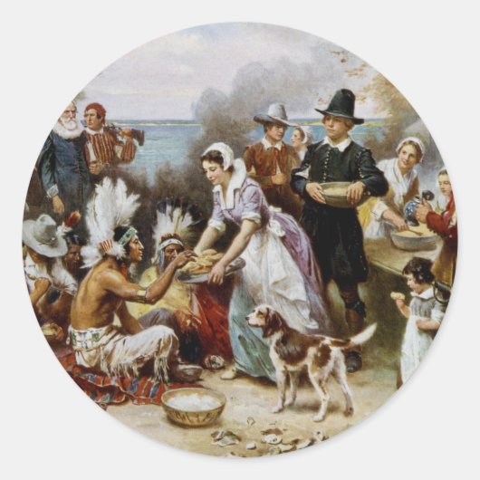 Sticker Rond Premier Thanksgiving (Devant)