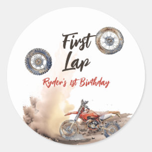 Sticker Rond Premier Tour Petit Pilote 1er Anniversaire