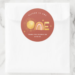 Sticker Rond Premier voyage autour du Soleil Fête du 1er anni