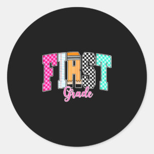 Sticker Rond Première année drôle de rentrée des classes premie
