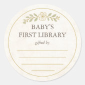 Sticker Rond Première bibliothèque pour bébés Notre prochain ch (Devant)