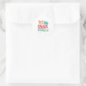 Sticker Rond Première classe Nail, 1ère classe Fini (Sac)