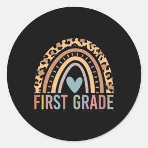 Sticker Rond Première Classe Rainbow Girls Boys Teacher Team 1s