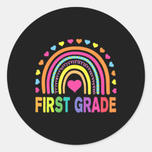Sticker Rond Première Classe Rainbow Girls Boys Teacher Team 1s