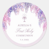 Sticker Rond Première communion de l'arc Lilac Wisteria (Devant)