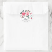 Sticker Rond Première communion Fleurs de Blush (Sac)