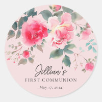 Première communion Fleurs de rose