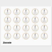Sticker Rond Première communion garçon priant (Feuille)