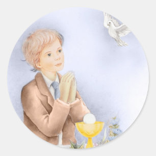 Sticker Rond Première communion sainte