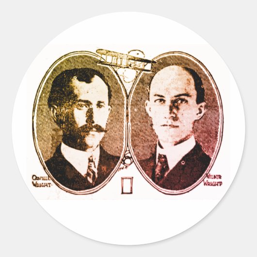 Sticker Rond Première en vol (Devant)