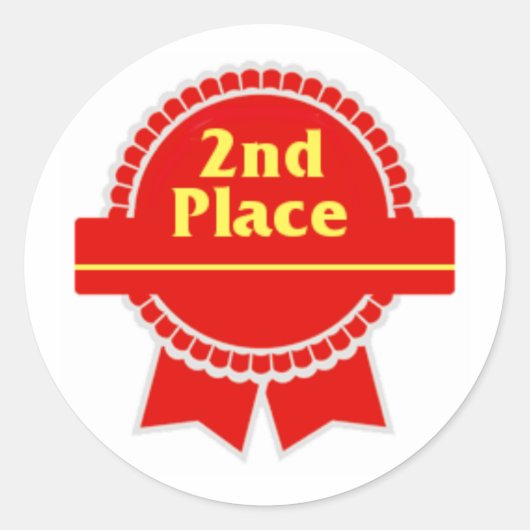 Sticker Rond Première et deuxième places (Devant)