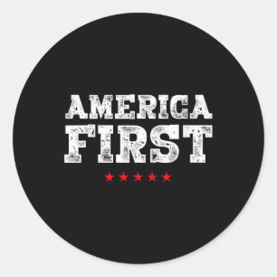 Sticker Rond Première femme pro-trump