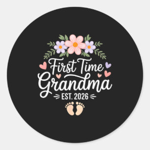 Sticker Rond Première fois grand-mère 2026 promue grand-mère en