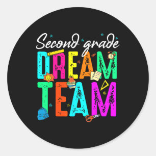 Sticker Rond Première journée de l'équipe de rêve de deuxième a