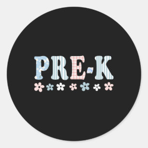 Sticker Rond Première journée d'école pré-maternelle Enseignant