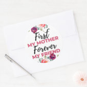 Sticker Rond Première Ma mère pour toujours Mon ami noir (Enveloppe)