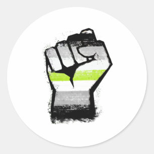 Sticker Rond Première manifestation d'agent