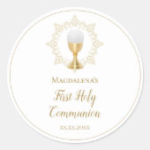 Sticker Rond Première sainte communion (Devant)
