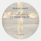 Sticker Rond Première sainte communion (Devant)