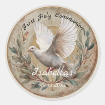 Première Sainte Communion Colombe Thème Chrétien V
