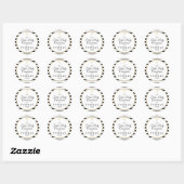 Sticker Rond Première Sainte Communion croix dorée rayée (Feuille)