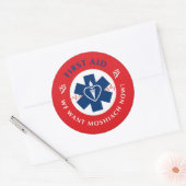 Sticker Rond Premiers secours (Enveloppe)