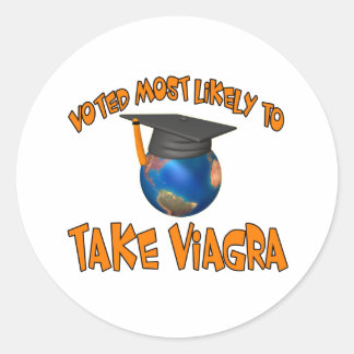 Sticker Rond Prendre le Viagra
