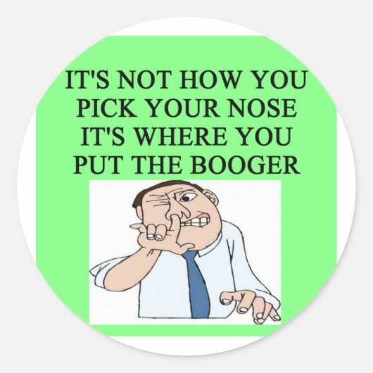 Sticker Rond prendre votre nez (Devant)