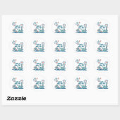 Sticker Rond Prends une pilule de détente (Feuille)