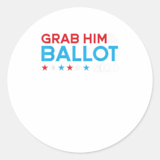 Sticker Rond Prenez-le par le bulletin de vote joe biden kamala