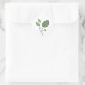 Sticker Rond Prenez trois feuilles (Sac)