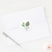 Sticker Rond Prenez trois feuilles (Enveloppe)