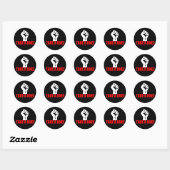 Sticker Rond Prenez un genou (Feuille)