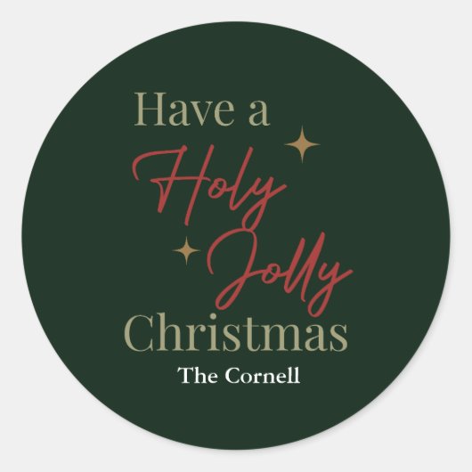 Sticker Rond Prenez un saint Noël (Devant)