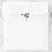 Sticker Rond Prenez une feuille (Sac)